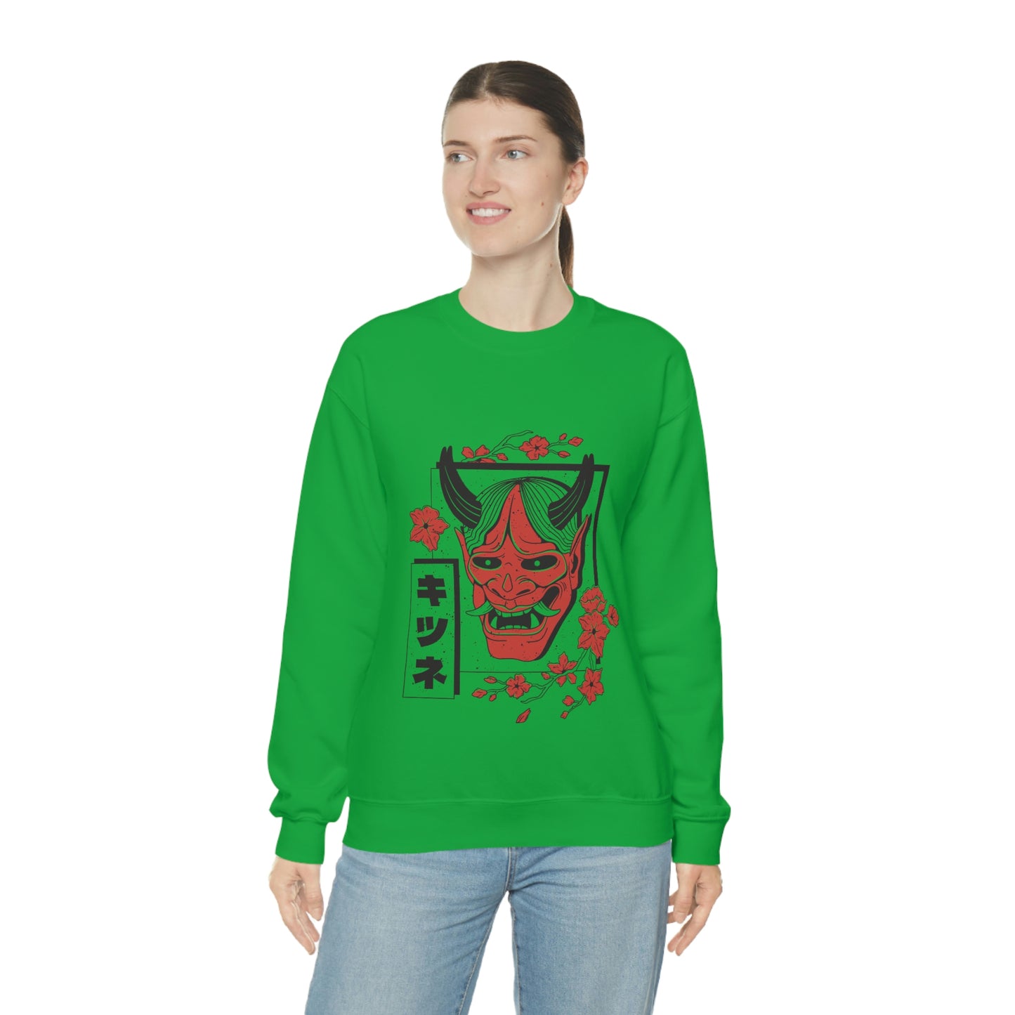 Indie Japanese Art, Japan Streeetwear Retro, Japanese Aesthetic Mask Sweatshirt