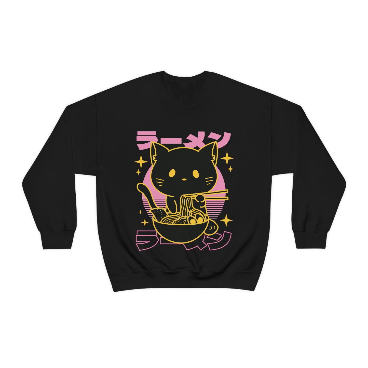 Kawaii Sweatshirt, Kawaii Clothing, Kawaii Clothes, Yami Kawaii Aesthetic, Pastel Kawaii Sweatshirt Cat Ramen Sweater Sweatshirt