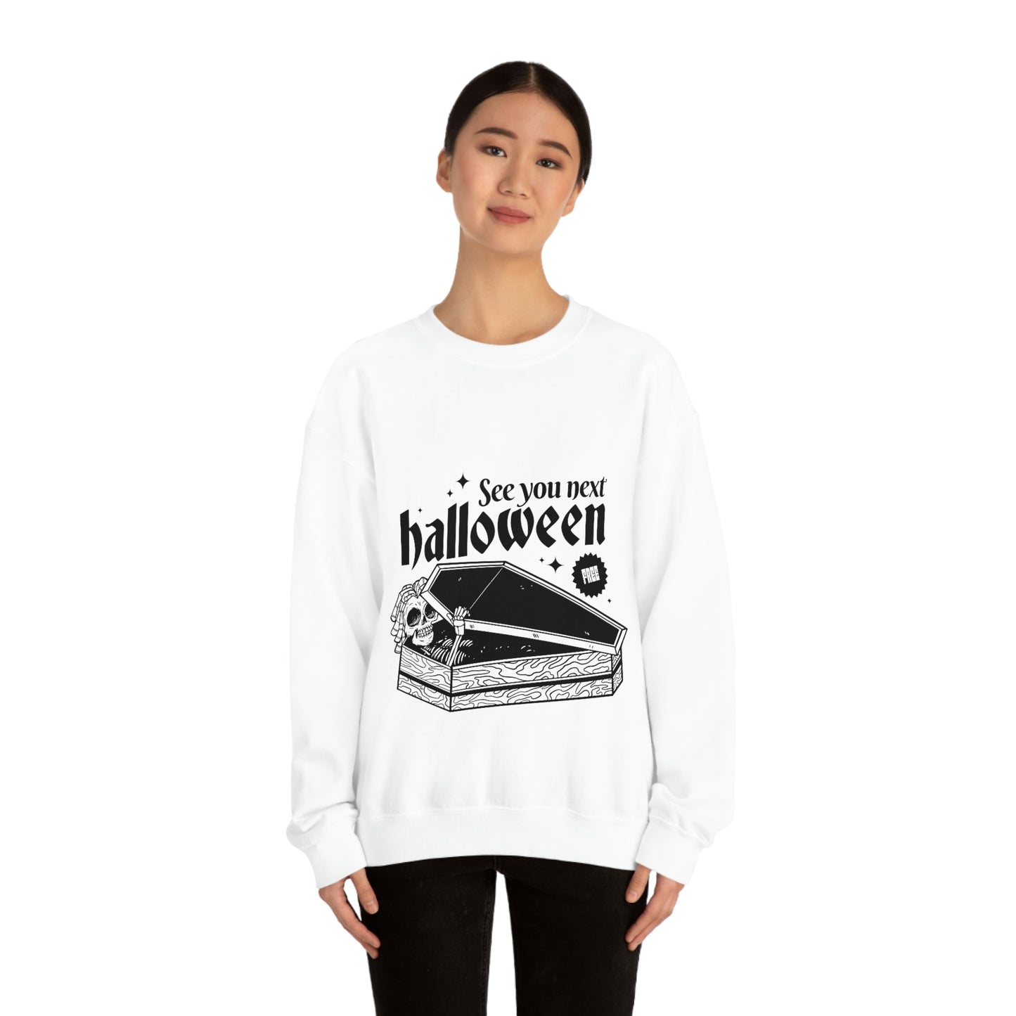 See you next Halloween Skeleton In Coffin Sweatshirt