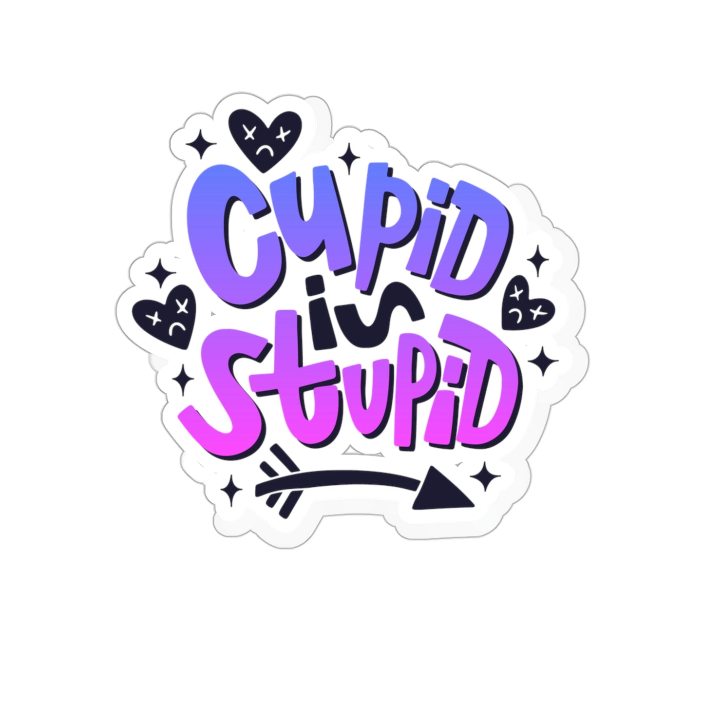 Anti Valentines Day Cupid Is Stupid Sticker