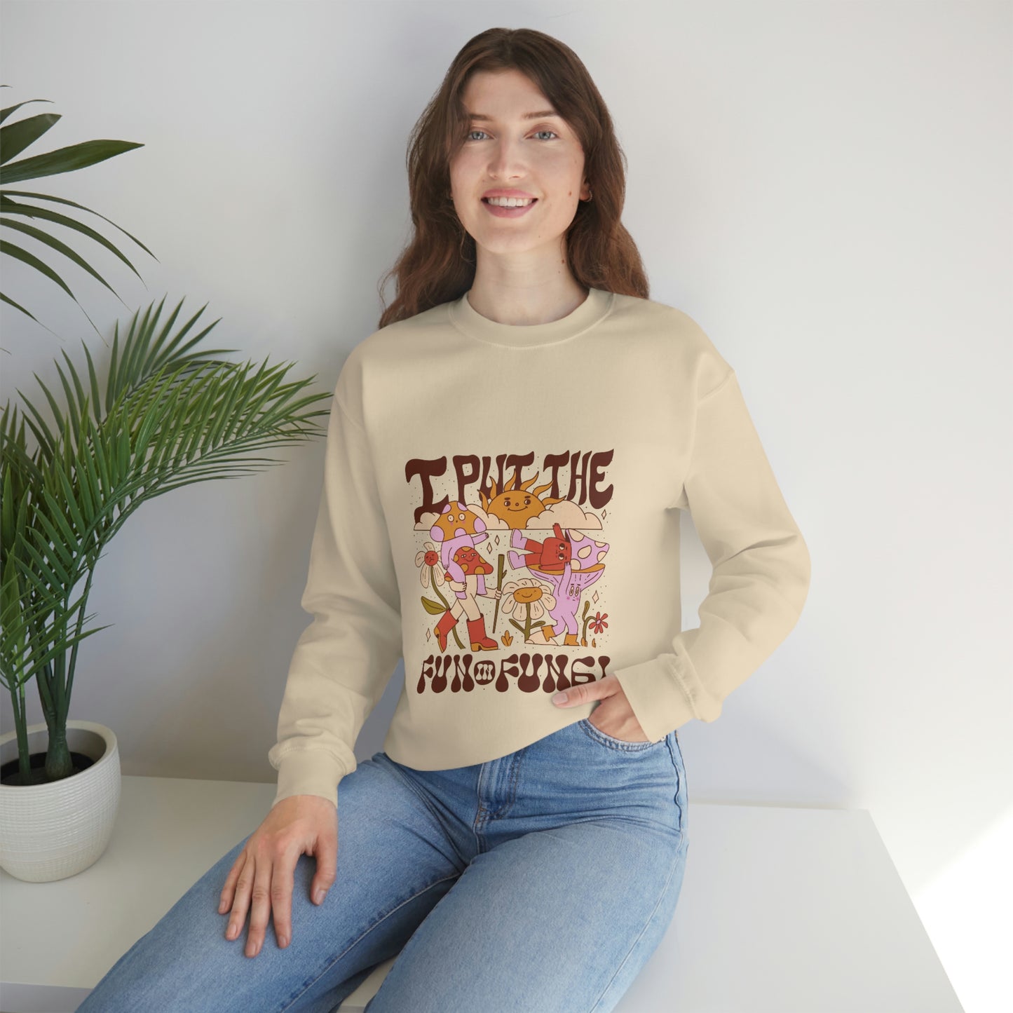 Cottagecore I Put The Fun In Fungi Sweatshirt