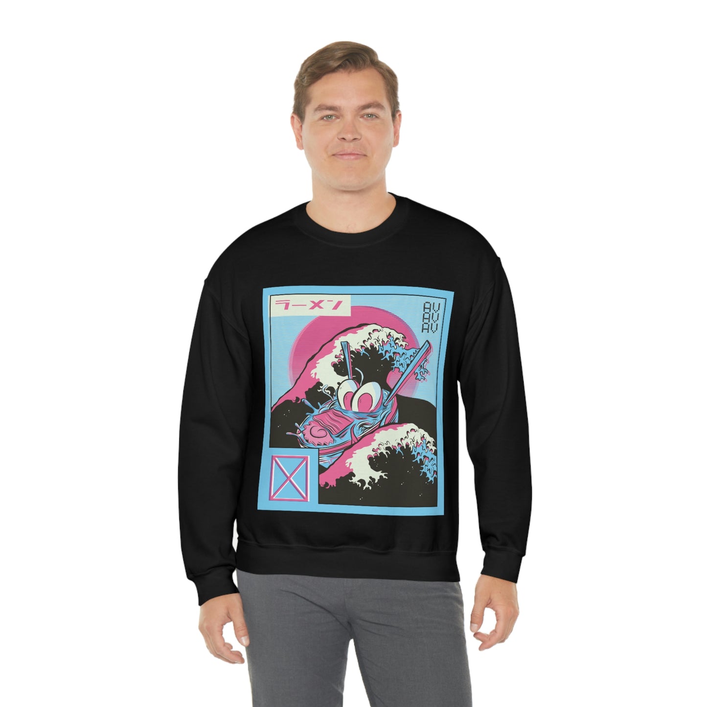 Japanese Aesthetic Ramen Wave Retrowave Sweatshirt