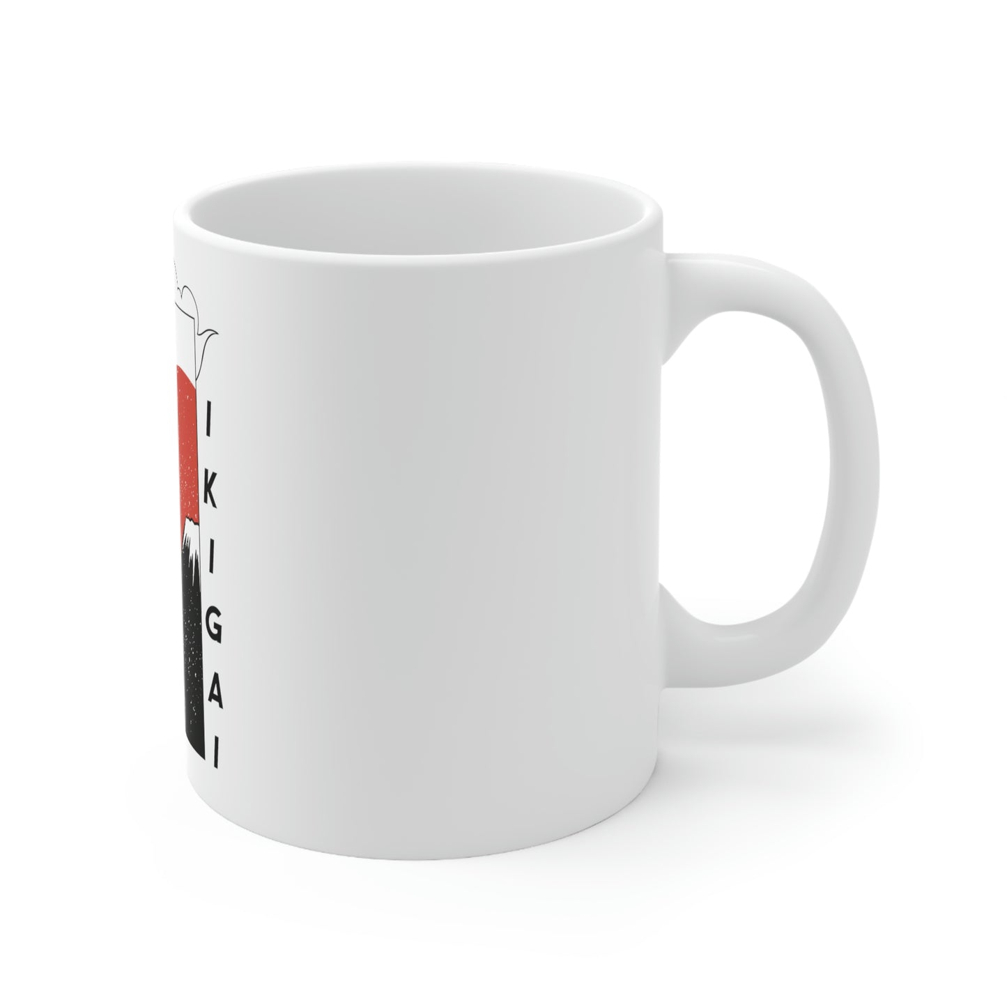 Japanese Aesthetic Ikigai Graphic White Mug
