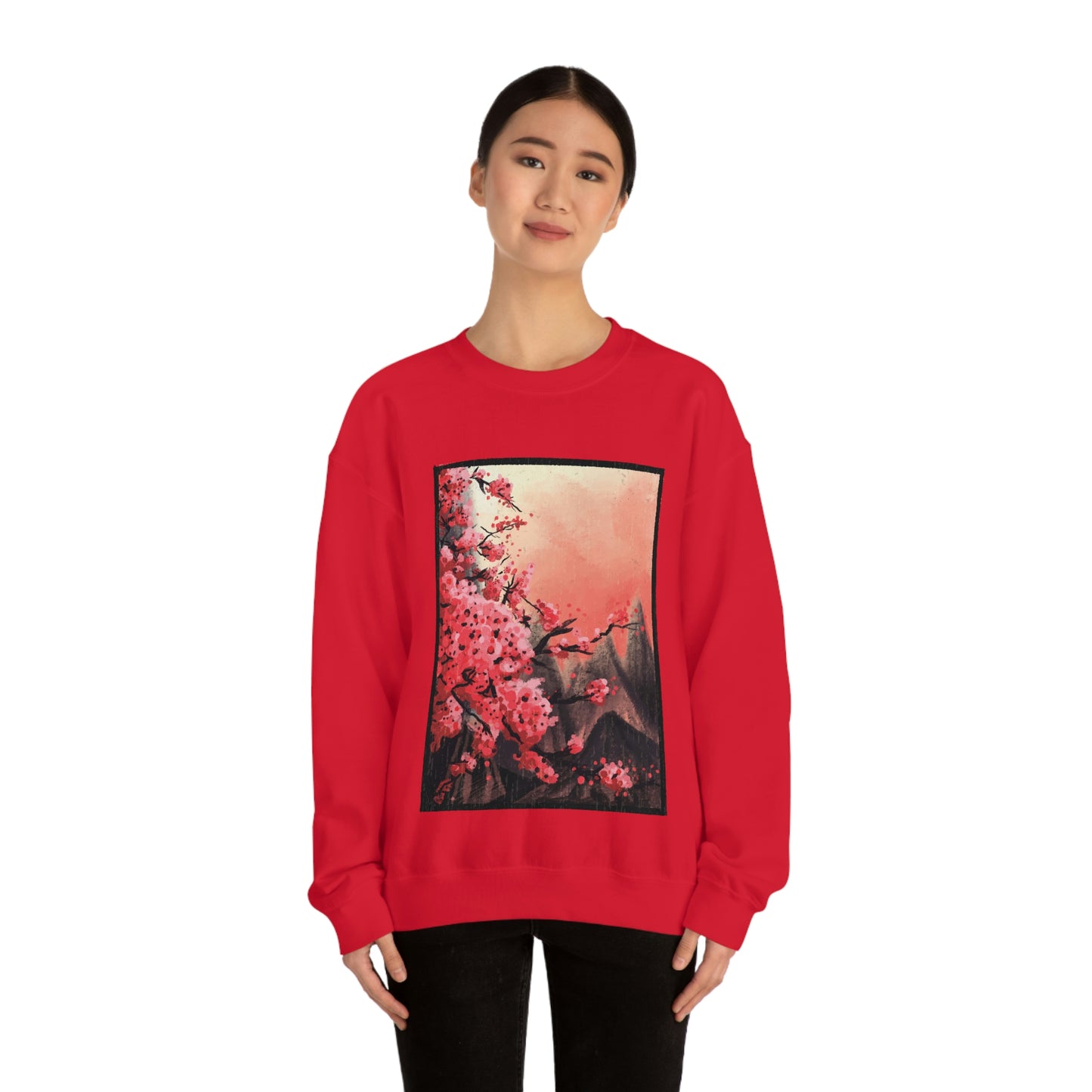 Indie Japanese Art, Japan Streeetwear Retro, Japanese Aesthetic Blossom Sweatshirt
