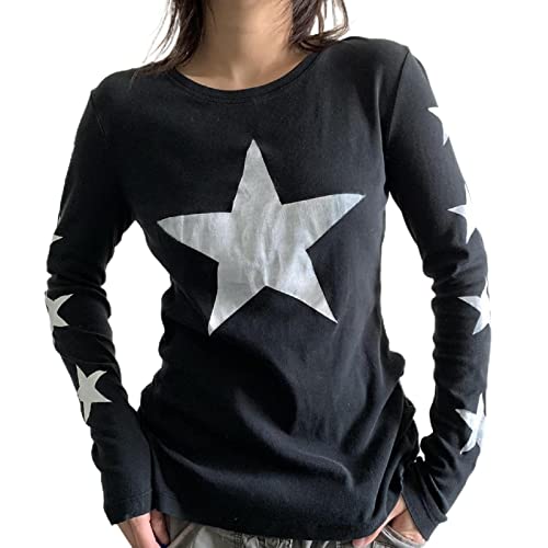 Women Fairy Tops Grunge Clothes Y2k Shirt Long Sleeve Lace Collar Vintage Aesthetic Blouse