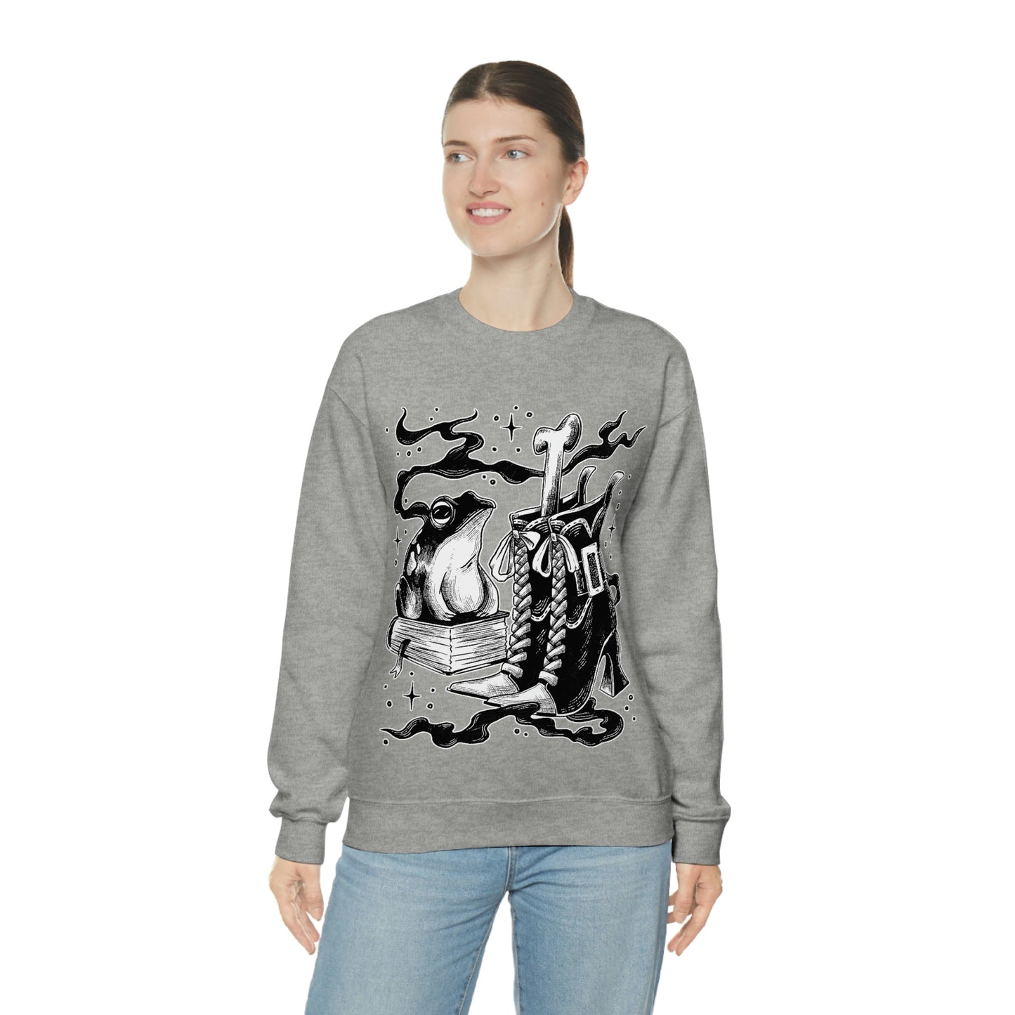 Witch Aesthetic Frog Goth Aesthetic Sweatshirt