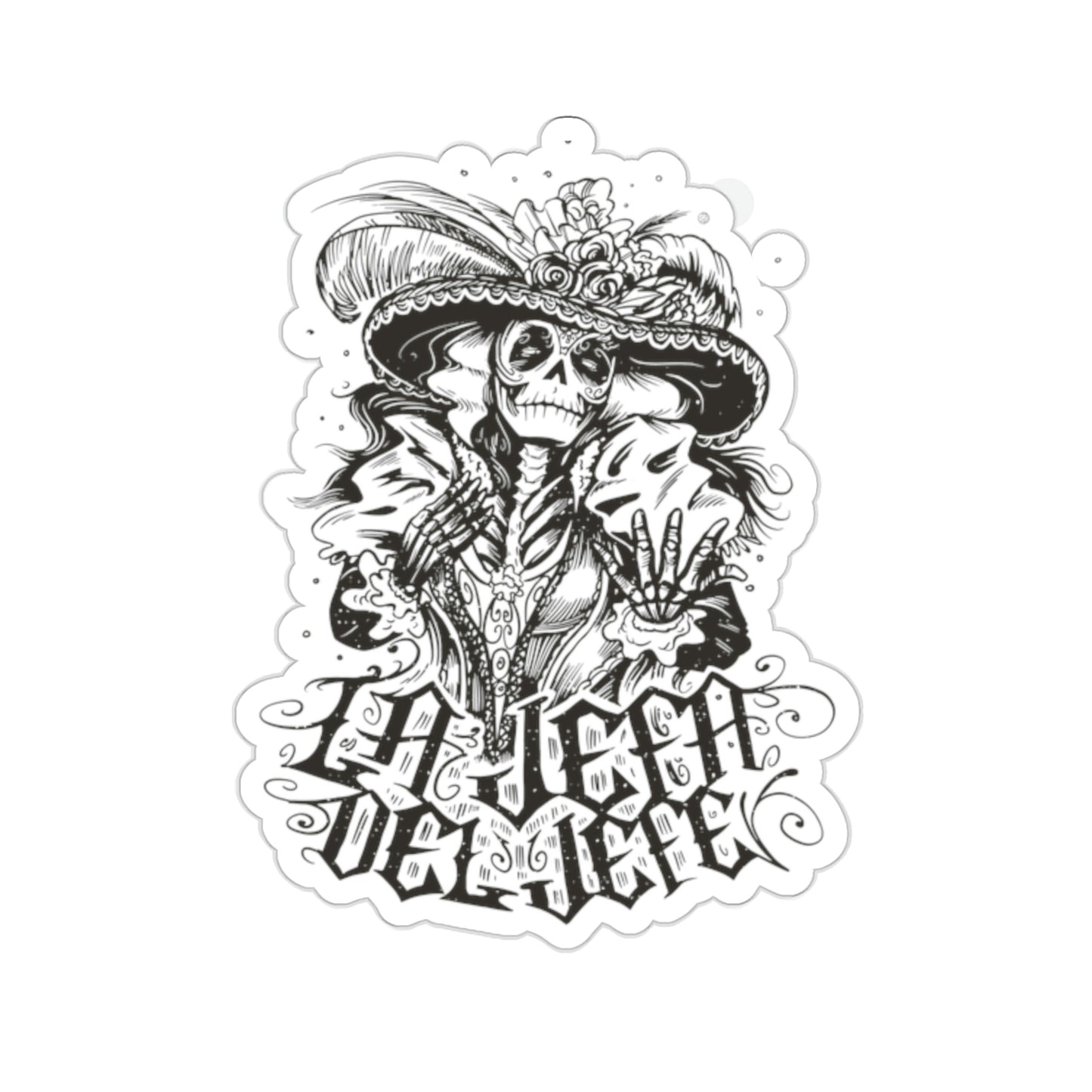 Mexican Skeleton LA JEFA DEL JEFE Sticker