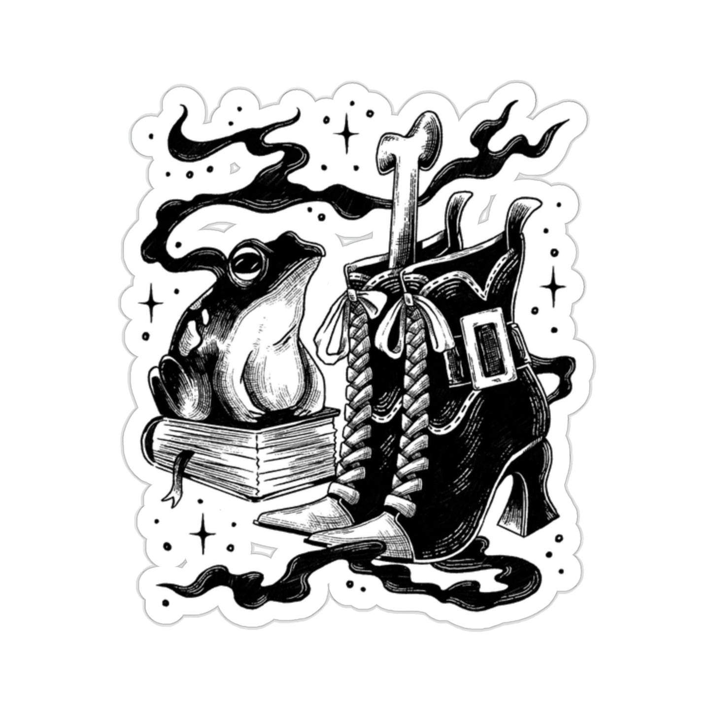 Witch Aesthetic Frog Goth Aesthetic Sticker