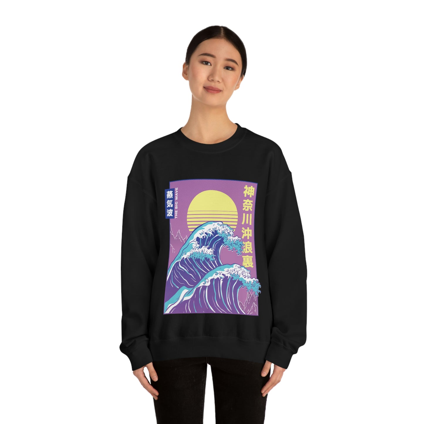 Japanese Aesthetic Vaporwave The Great Wave off Kanagawa Sweatshirt
