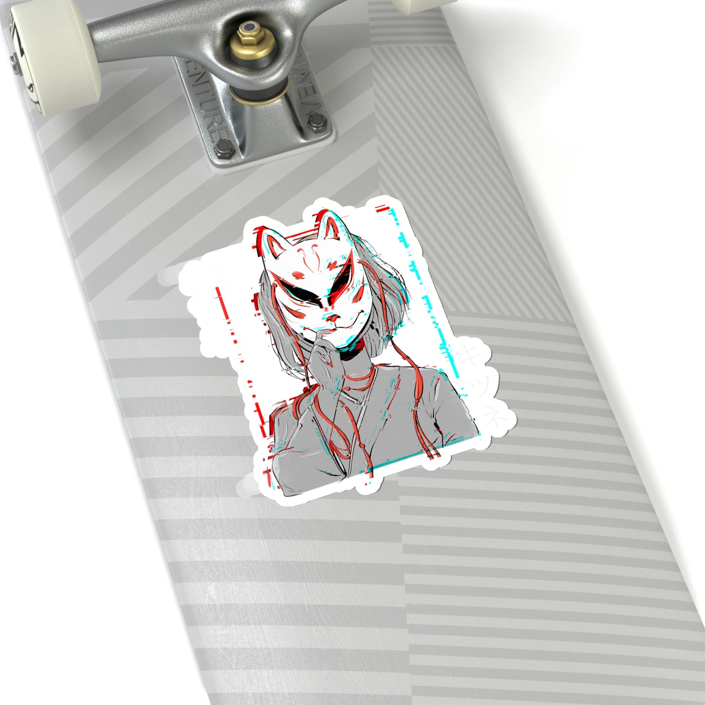 Japanese Aesthetic Kitsune Japan Mask Sticker