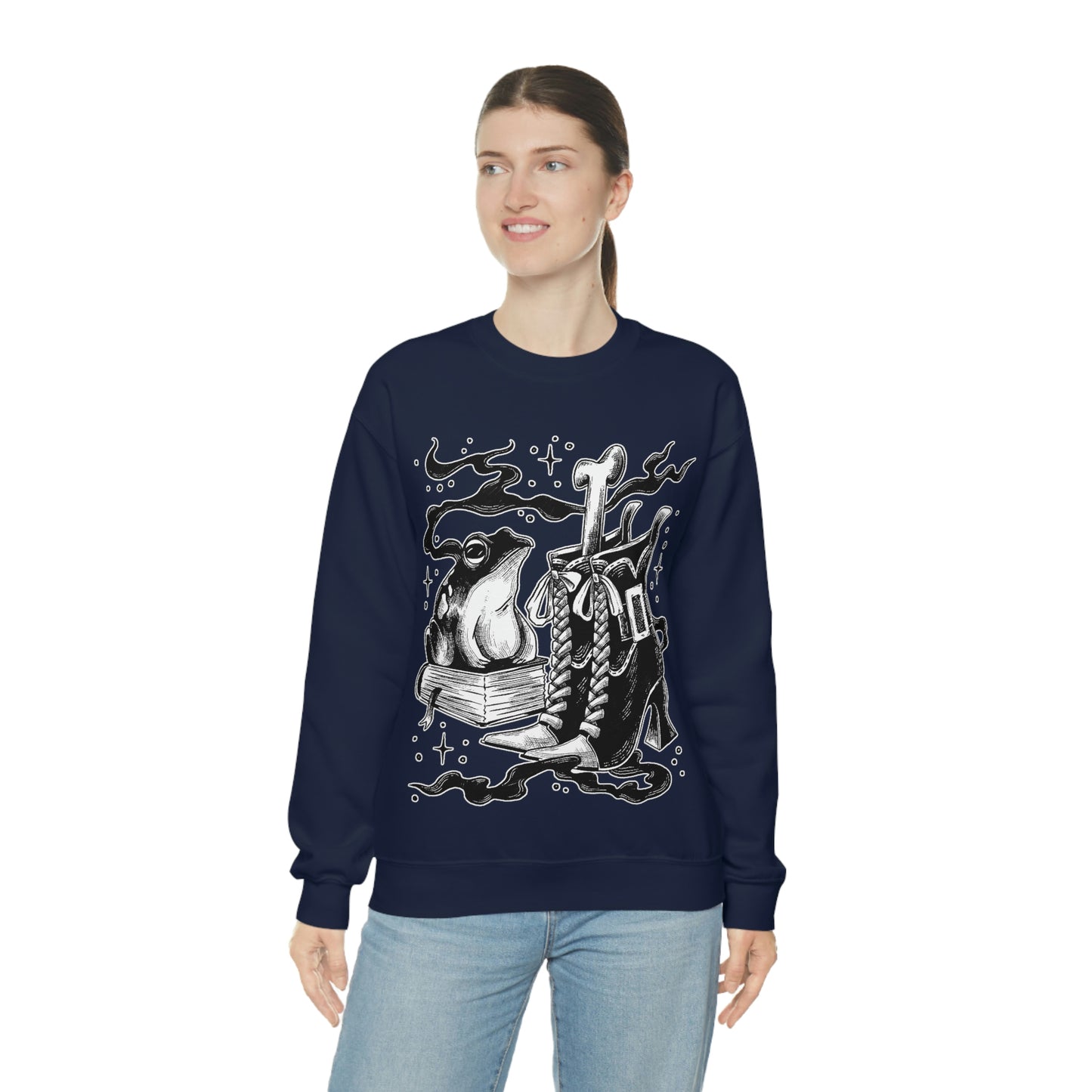 Witch Aesthetic Frog Goth Aesthetic Sweatshirt