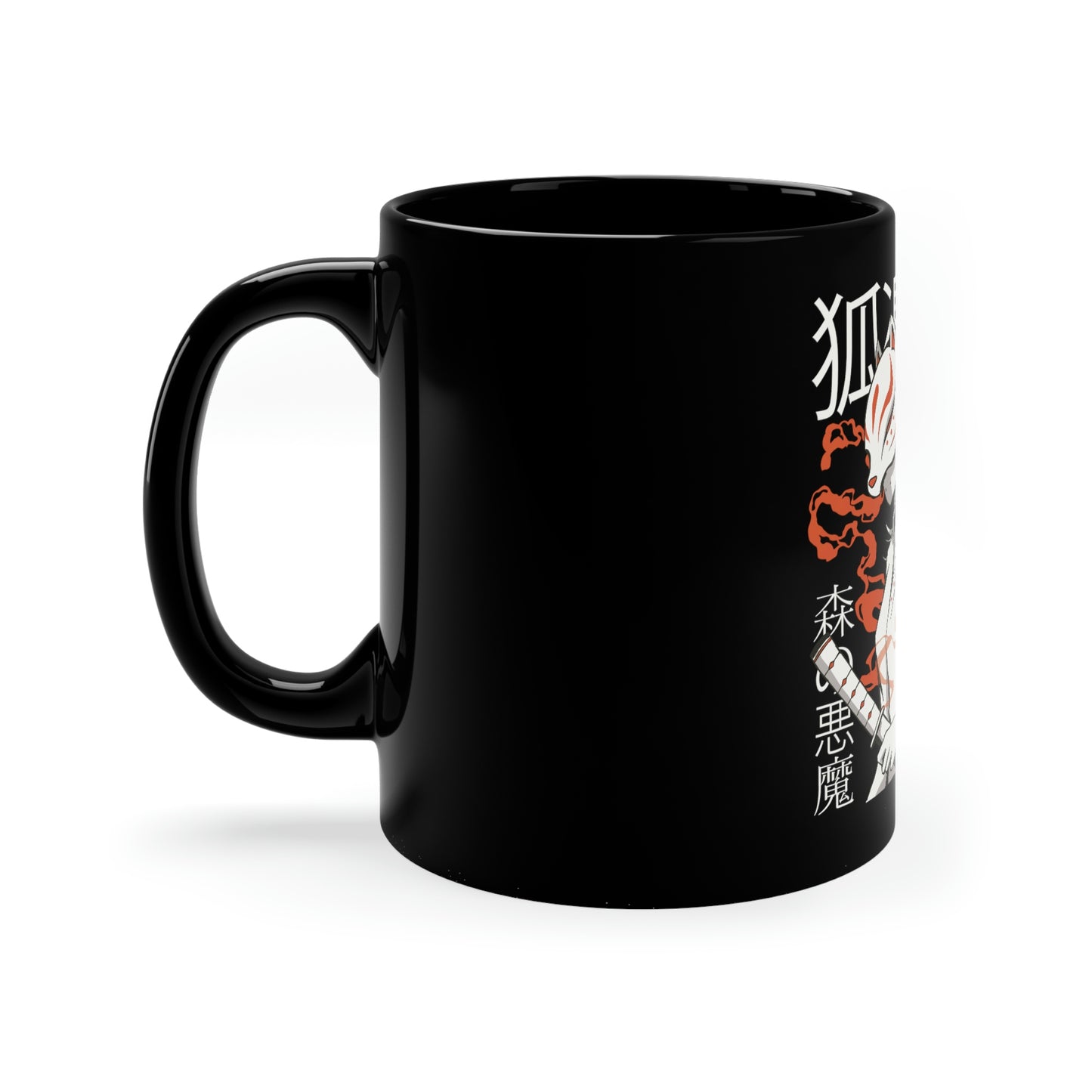 Japanese Aesthetic Kitsune Samurai Mug