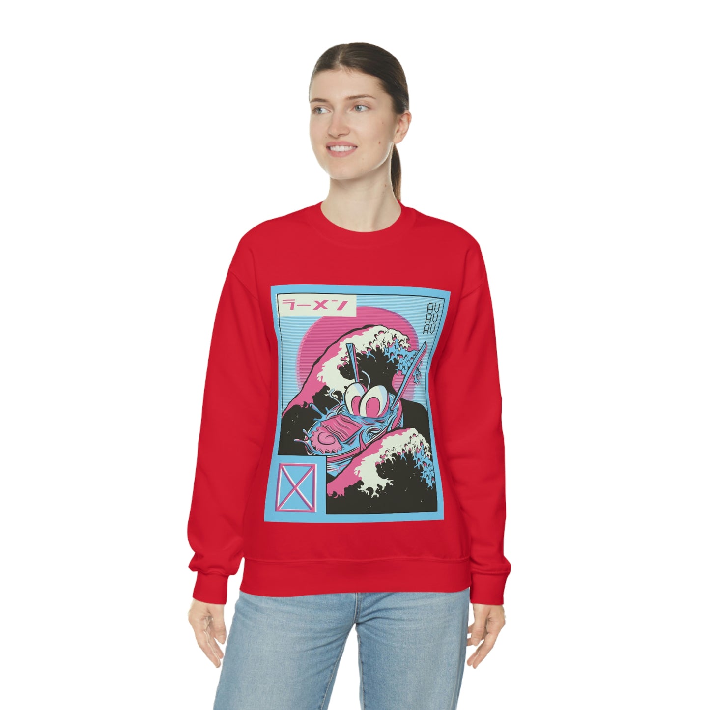 Japanese Aesthetic Ramen Wave Retrowave Sweatshirt