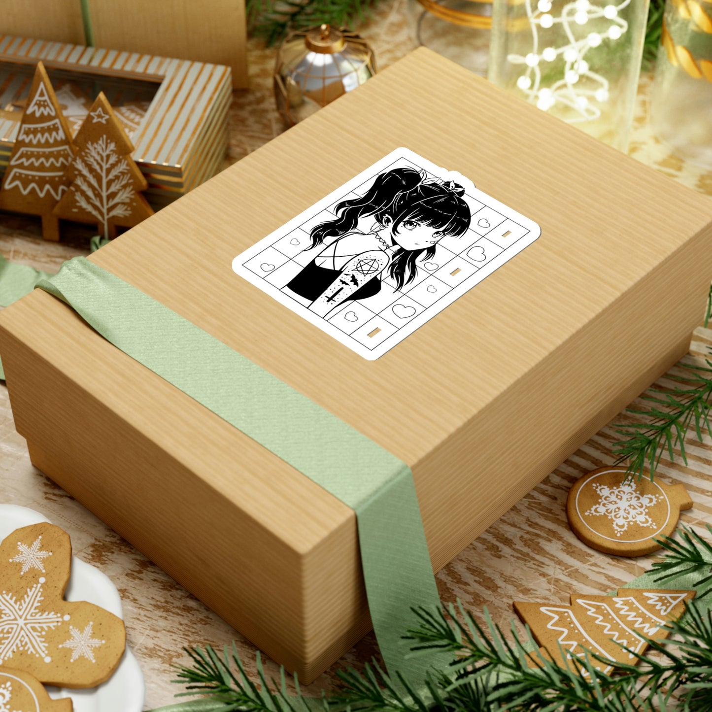 Anime Girl Goth Aesthetic Sticker