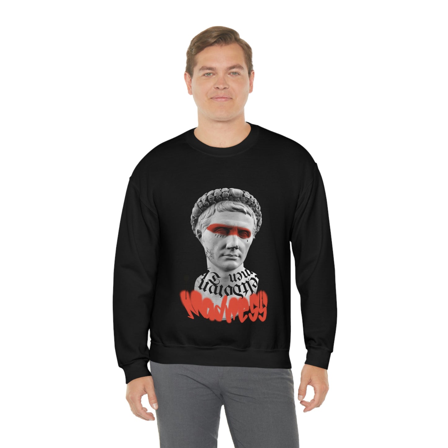 Greek Statue Graffiti Y2k Aesthetic Sweatshirt