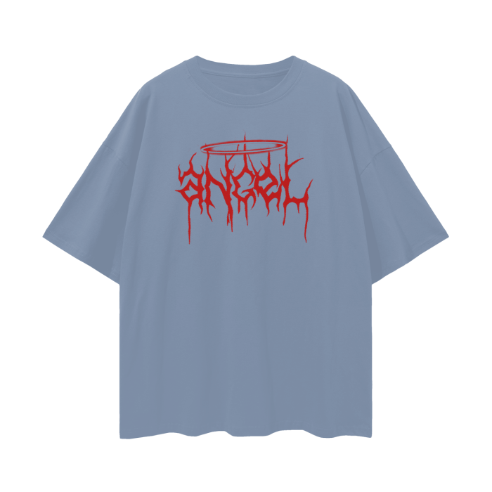 Oversized Alt Grunge Angel T-Shirt