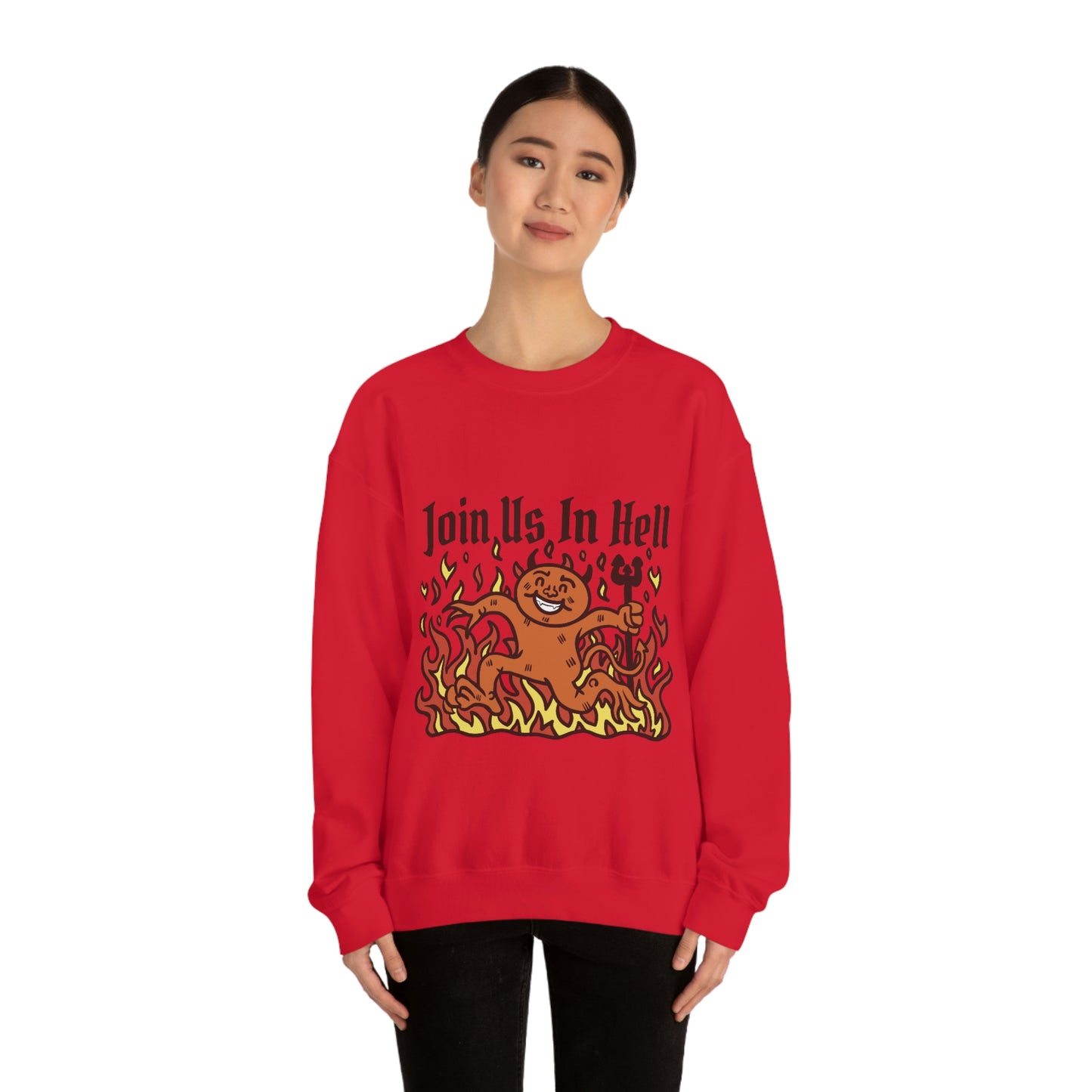 Join Us In Hell Cute Demon, Goth Aesthetic Sweatshirt