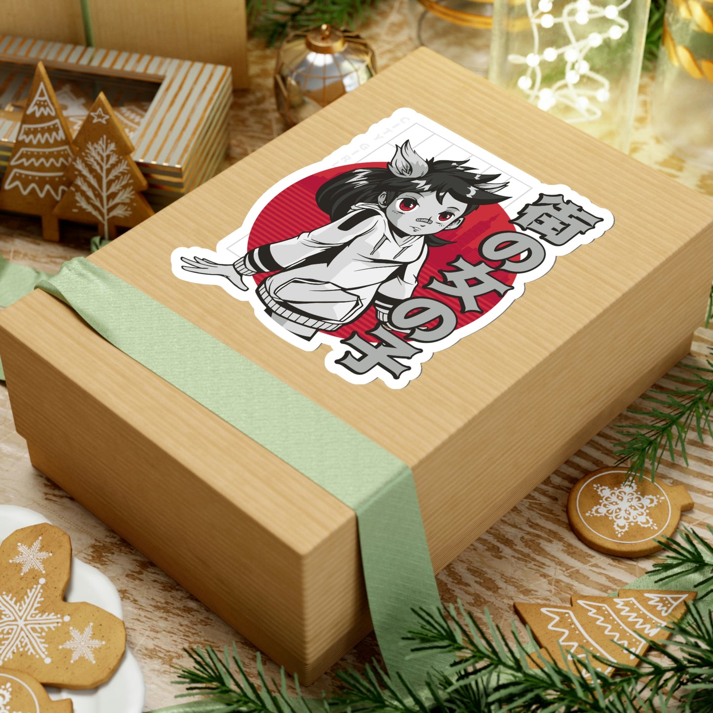 Japanese Aesthetic Anime City Girl Sticker