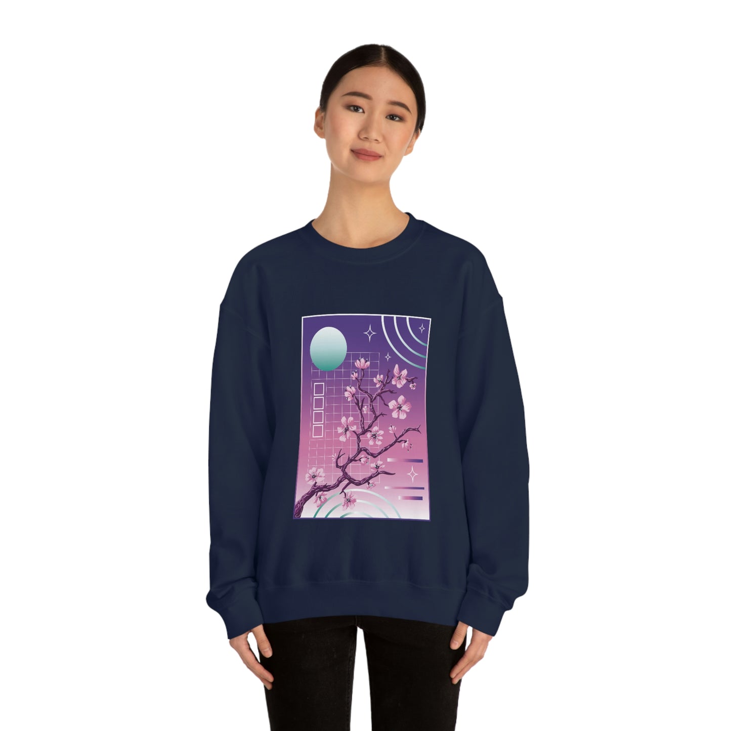 Indie Japanese Art, Japan Streeetwear Retro, Japanese Aesthetic Blossom Sweatshirt