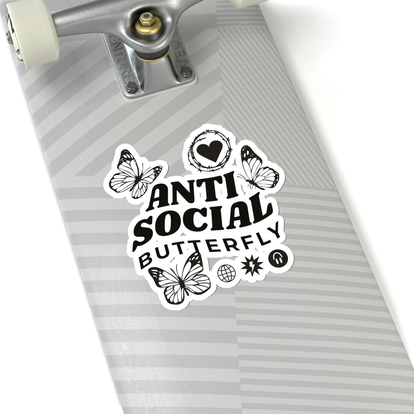 Anti Social Butterfly, Goth Aesthetic Sticker
