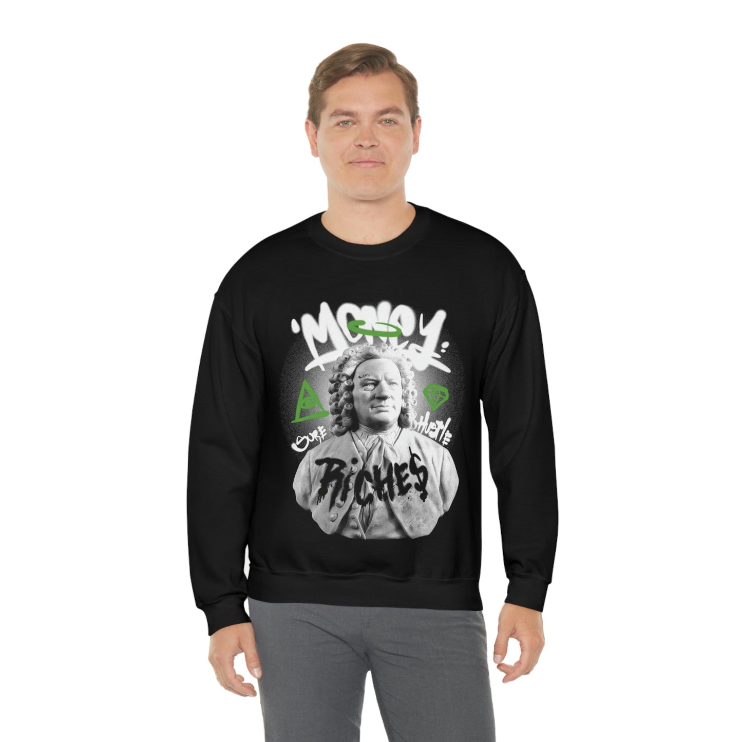 Graffiti On Statue Y2k Aesthetic Sweatshirt