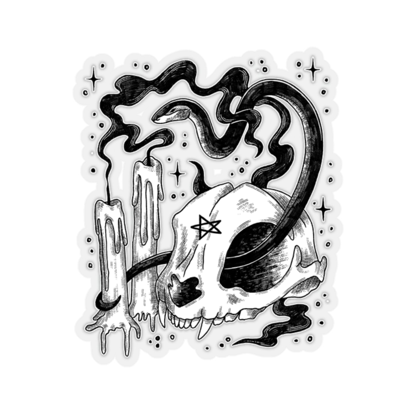 Witch Aesthetic Skull Goth Aesthetic Sticker