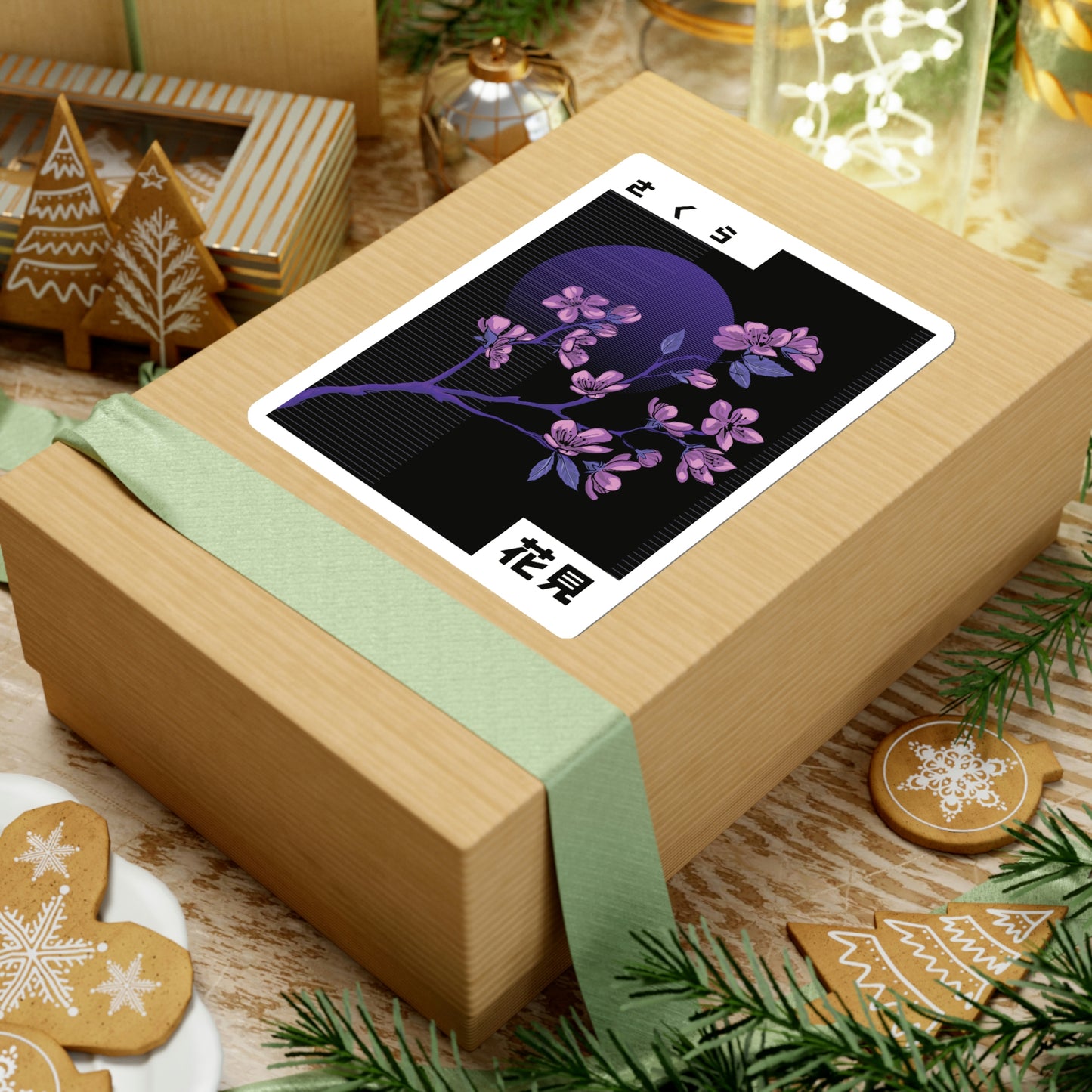 Indie Japanese Art Flower Blossom Graphic Sticker