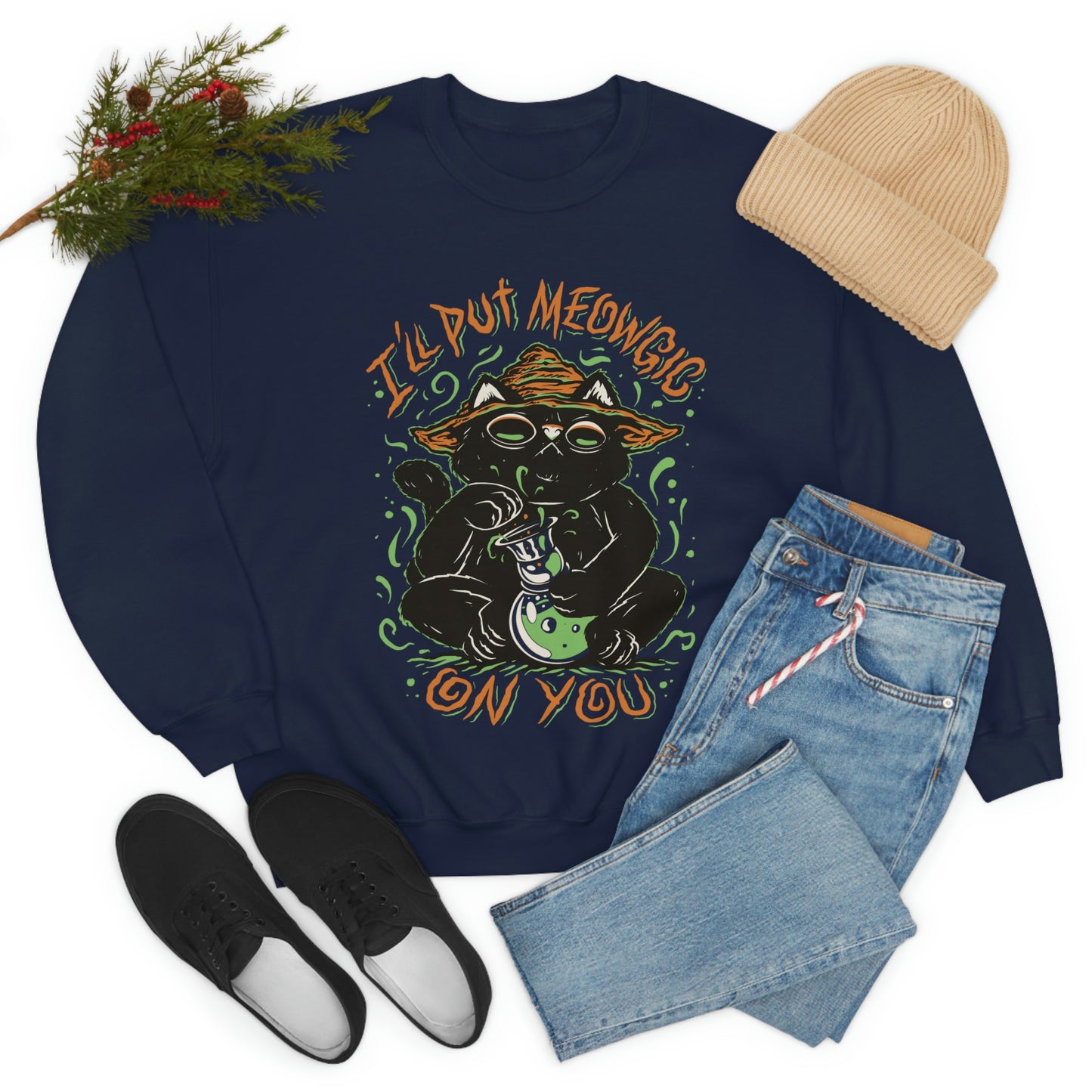 Ill put Meowgic On You Goth Aesthetic Sweatshirt