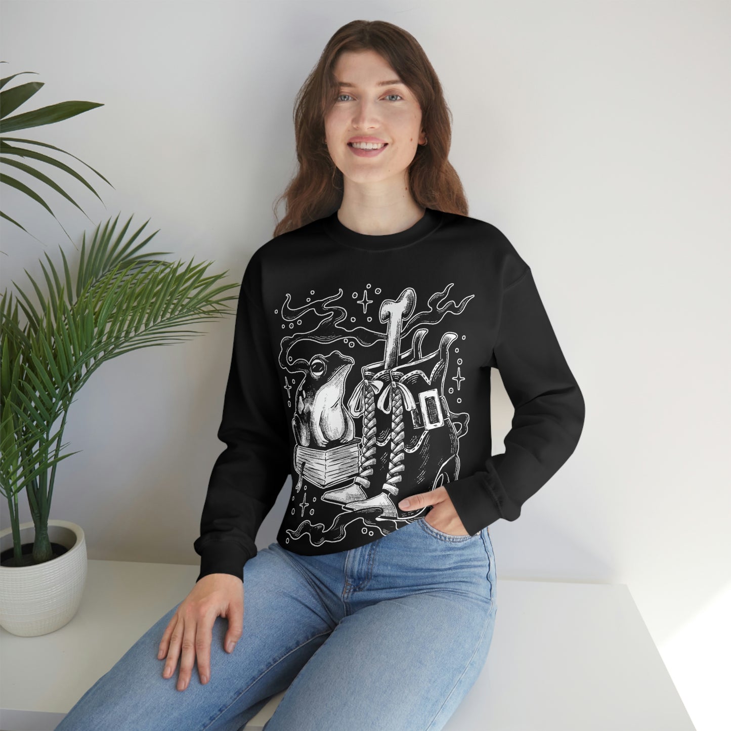 Witch Aesthetic Frog Goth Aesthetic Sweatshirt