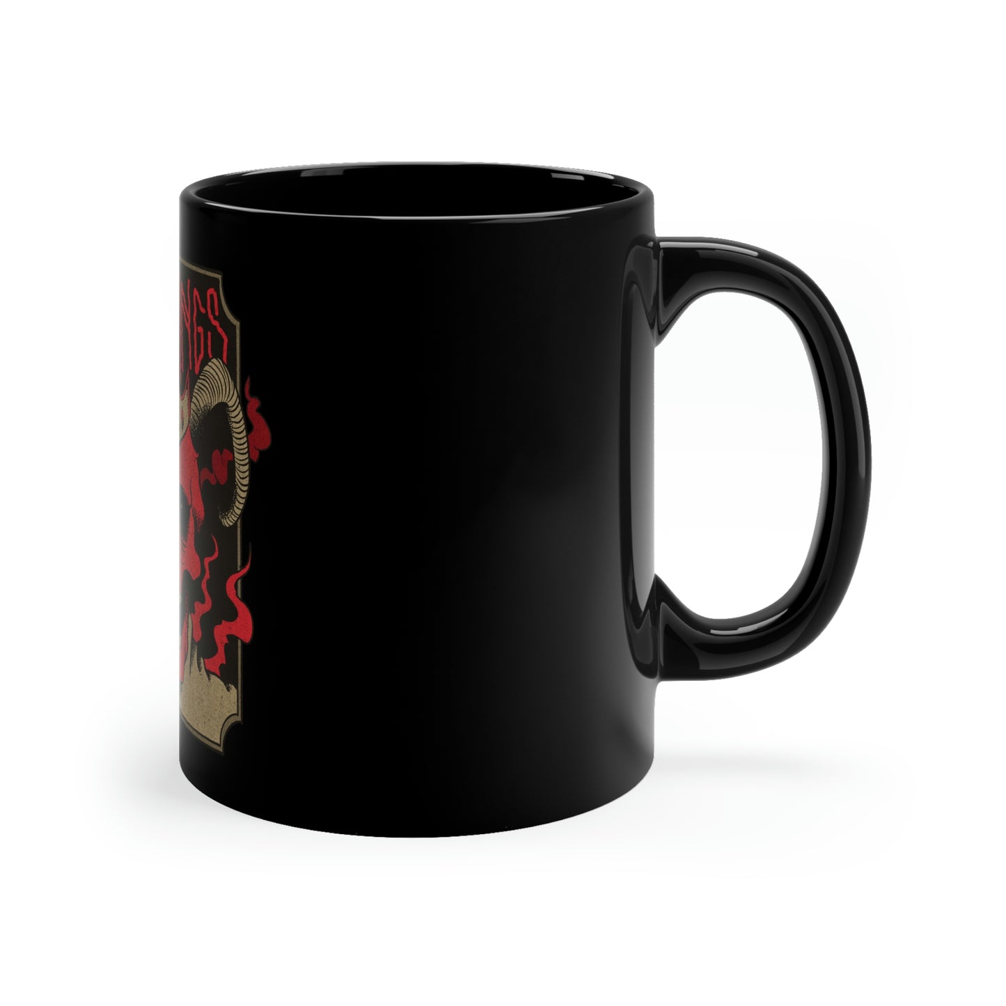 METAL KINGS Skull 11oz Black Mug