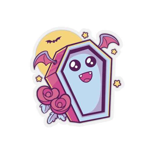Cute Coffin Pastel Kawaii Aesthetic, Yami Kawaii, Japanese Aesthetic Otaku Sticker