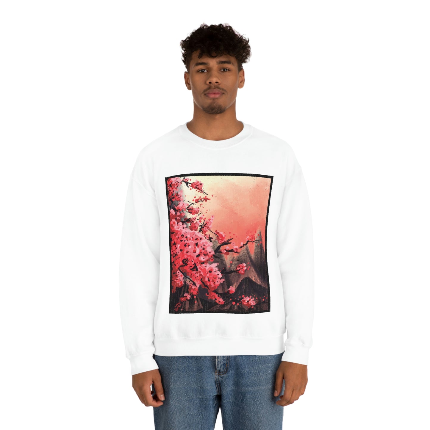 Indie Japanese Art, Japan Streeetwear Retro, Japanese Aesthetic Blossom Sweatshirt