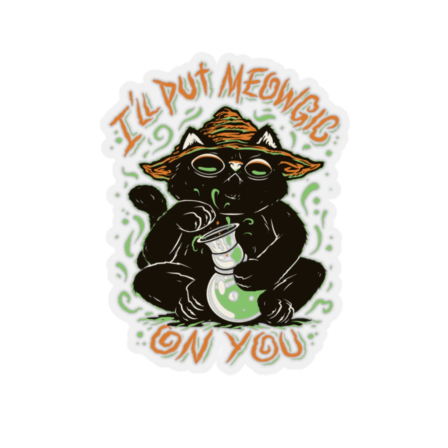 Ill put Meowgic On You Goth Aesthetic Sticker