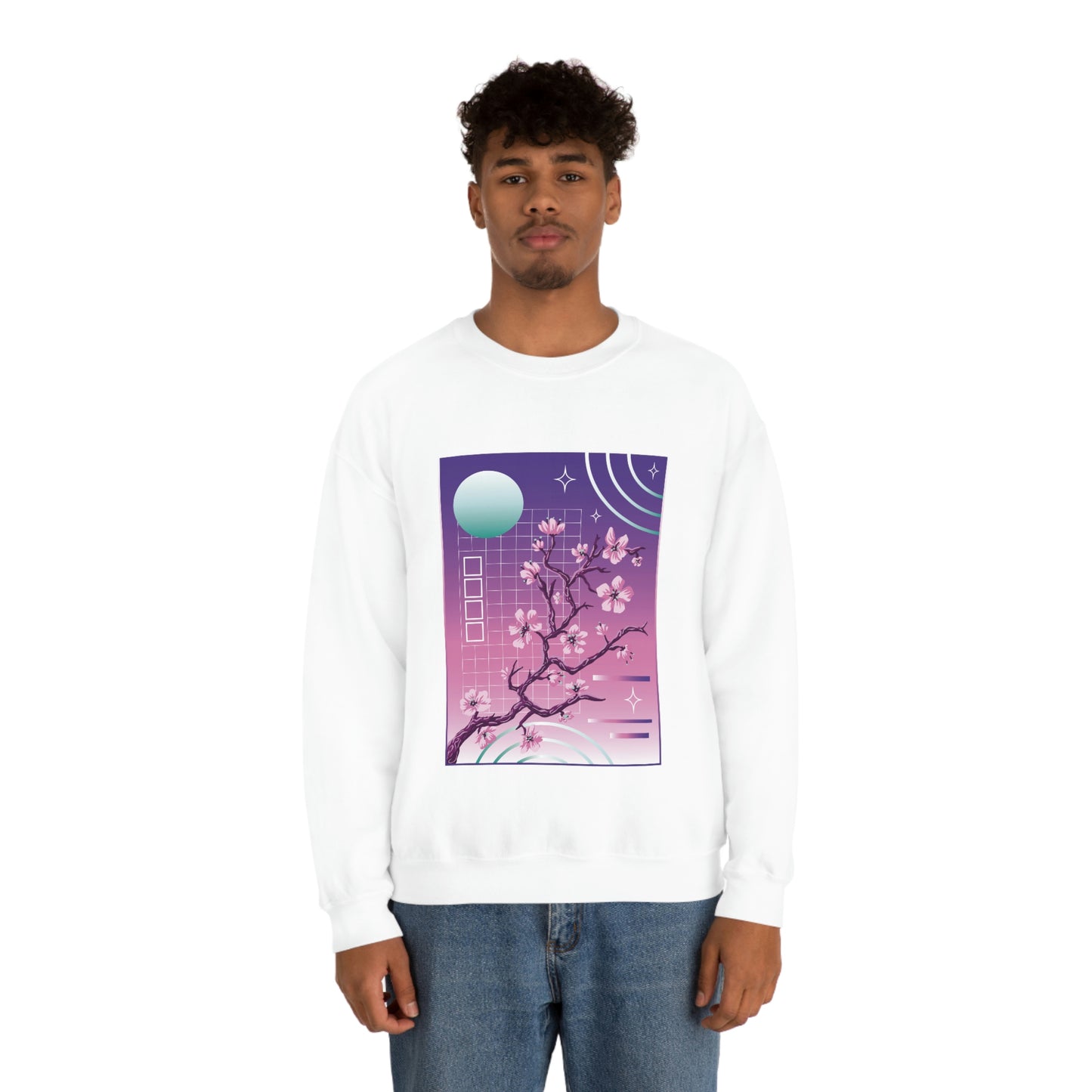 Indie Japanese Art, Japan Streeetwear Retro, Japanese Aesthetic Blossom Sweatshirt
