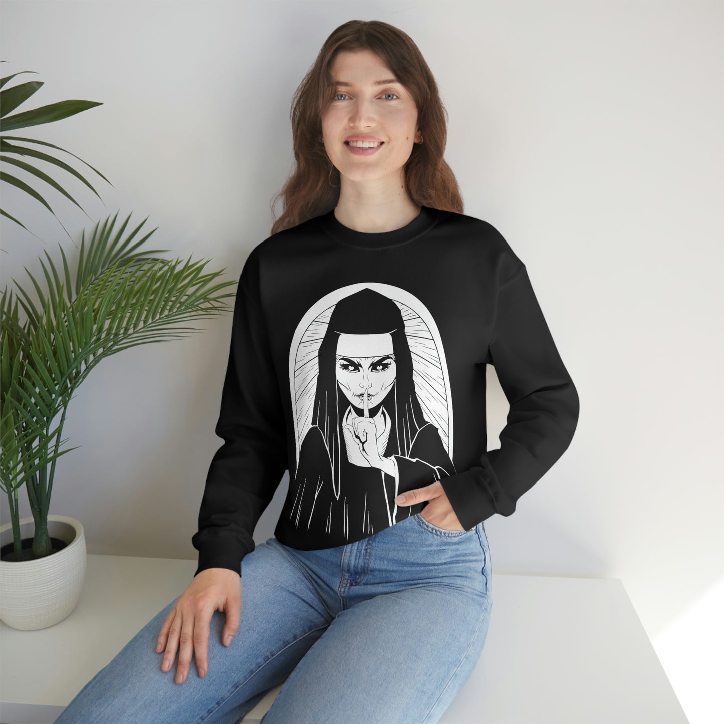 Scary Nun Goth Aesthetic Sweatshirt