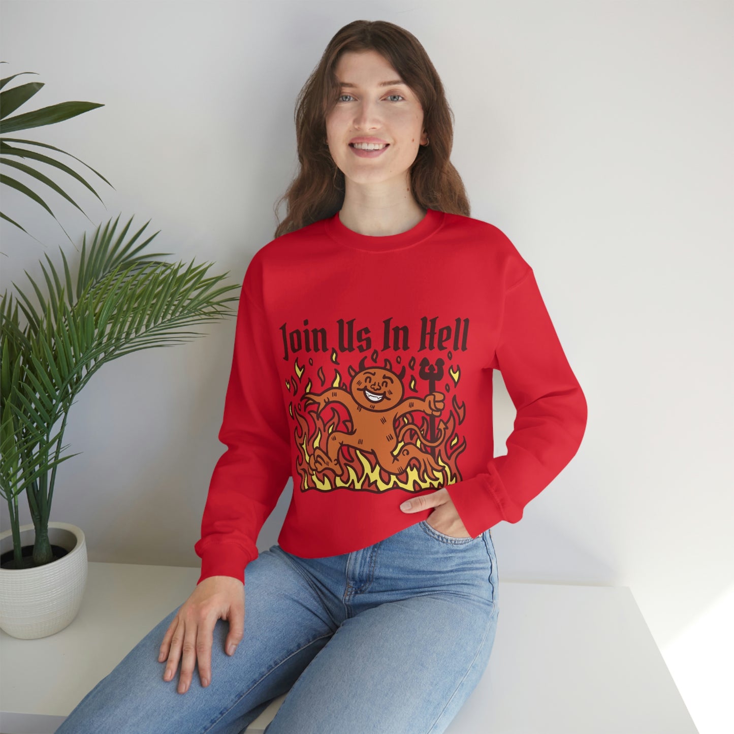 Join Us In Hell Cute Demon, Goth Aesthetic Sweatshirt
