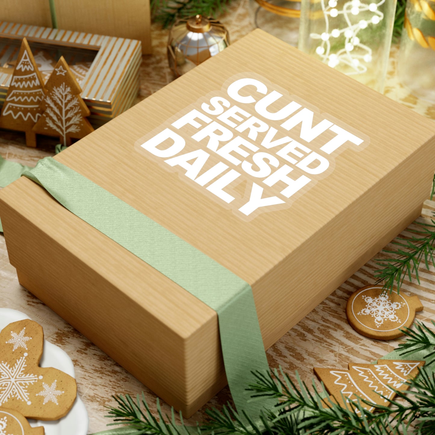 Cunt Served Fresh Daily Shirt, Y2k Aesthetic Sticker