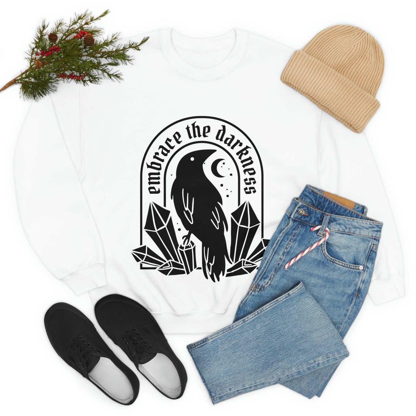 Embrace The Darkness Goth Aesthetic Sweatshirt