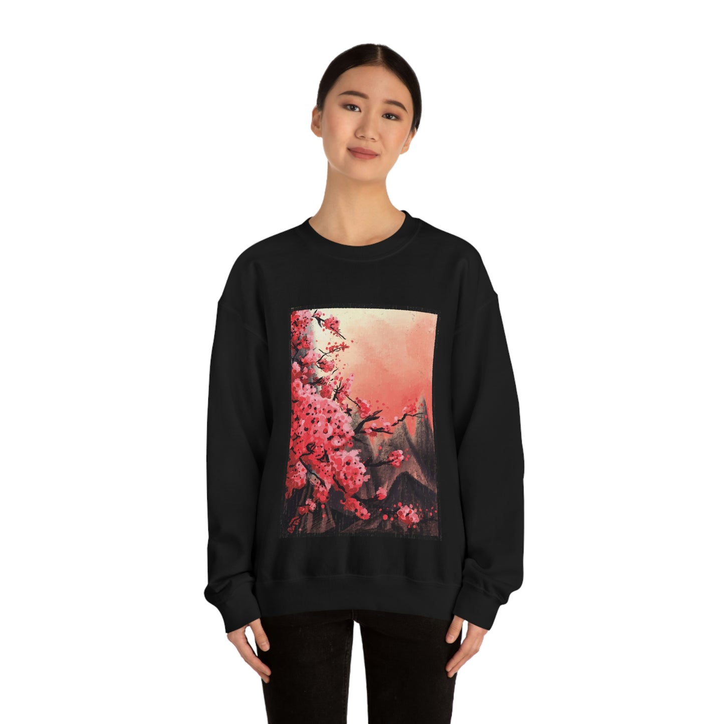 Indie Japanese Art, Japan Streeetwear Retro, Japanese Aesthetic Blossom Sweatshirt