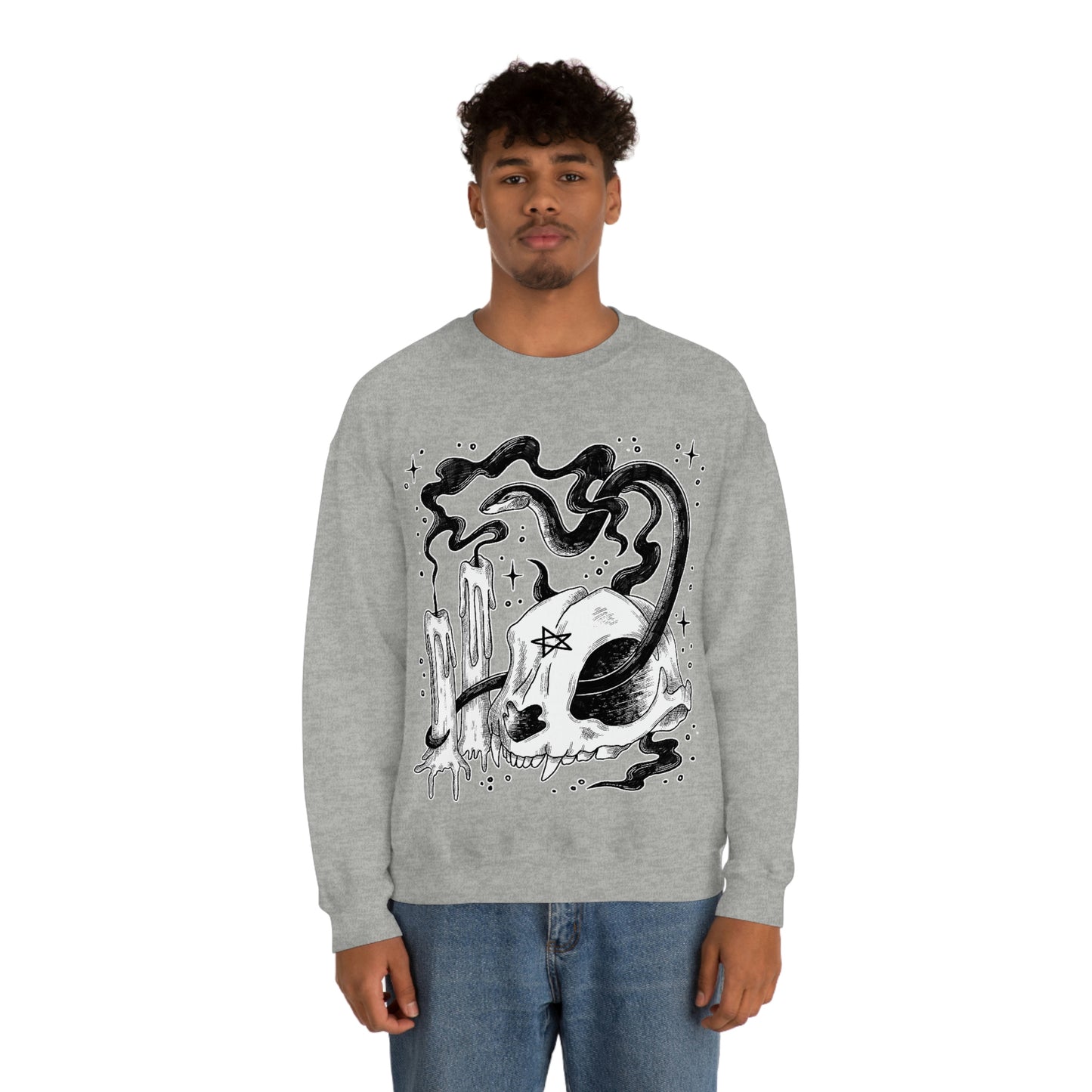Witch Aesthetic Skull Goth Aesthetic Sweatshirt