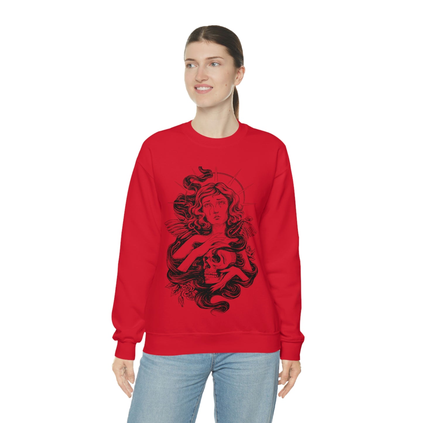Dark Aesthetic Crying Women Sweatshirt