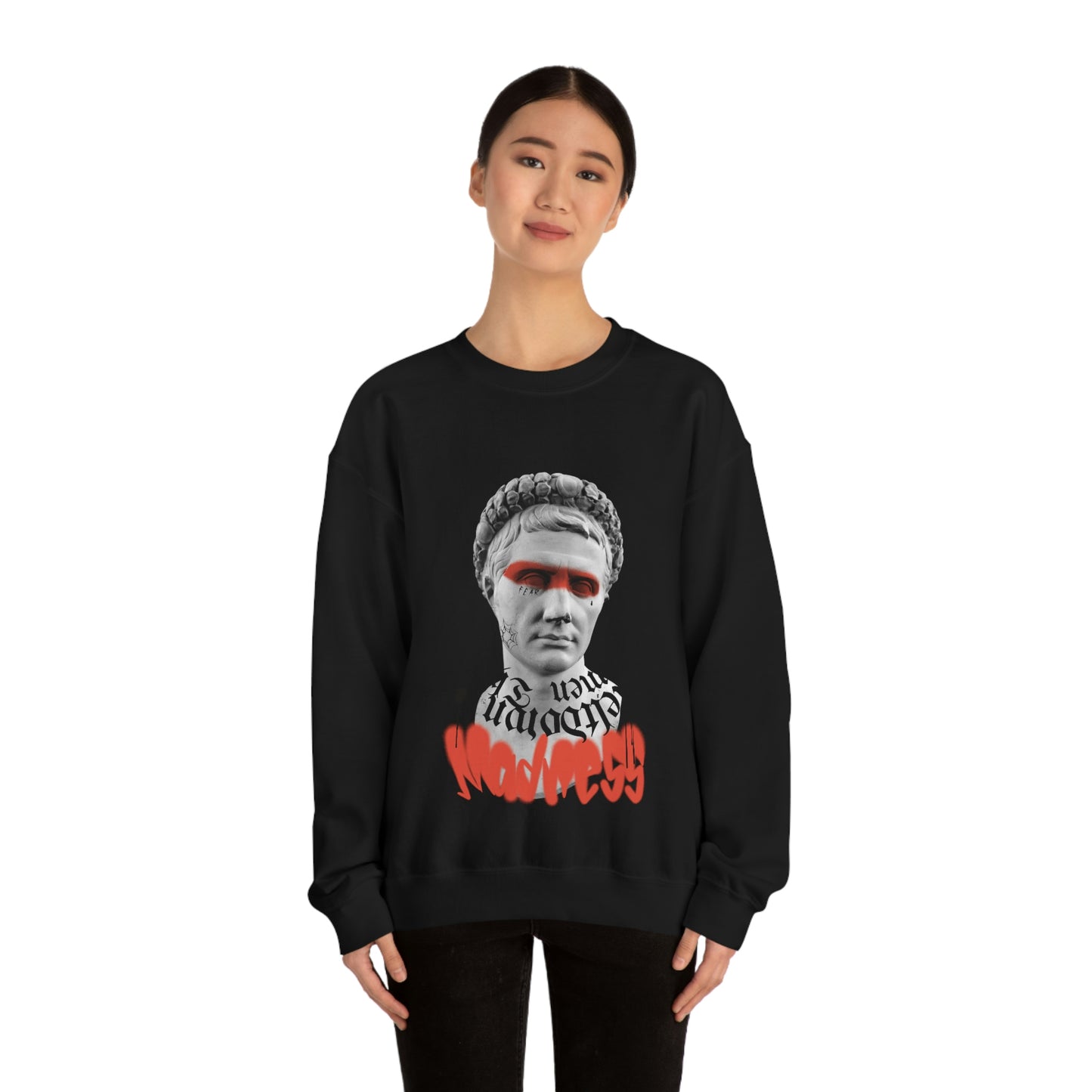 Greek Statue Graffiti Y2k Aesthetic Sweatshirt