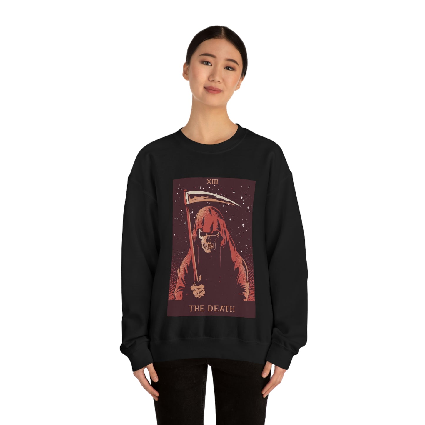 The Death Grim Reaper Tarot Card Goth Aesthetic Sweatshirt