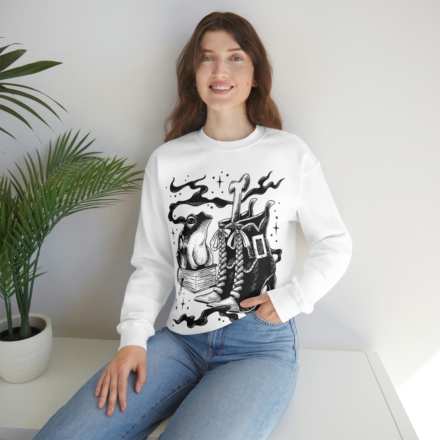 Witch Aesthetic Frog Goth Aesthetic Sweatshirt