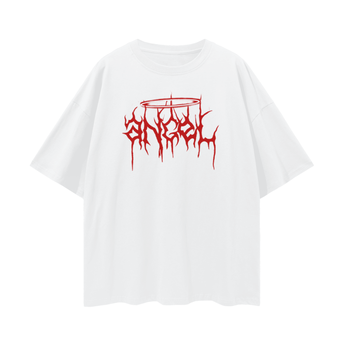 Oversized Alt Grunge Angel T-Shirt