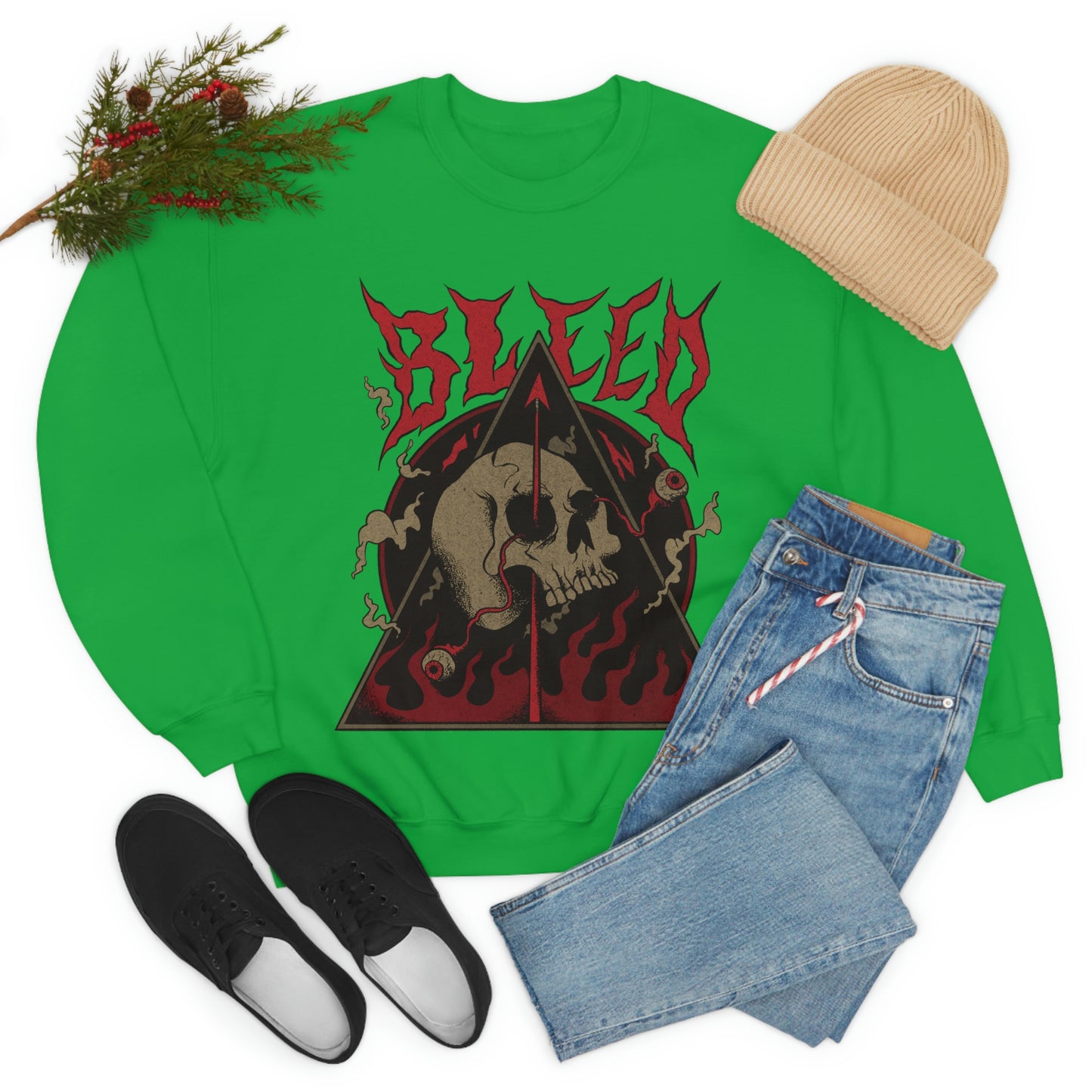 SKULL METAL BAND Goth Aesthetic Sweatshirt