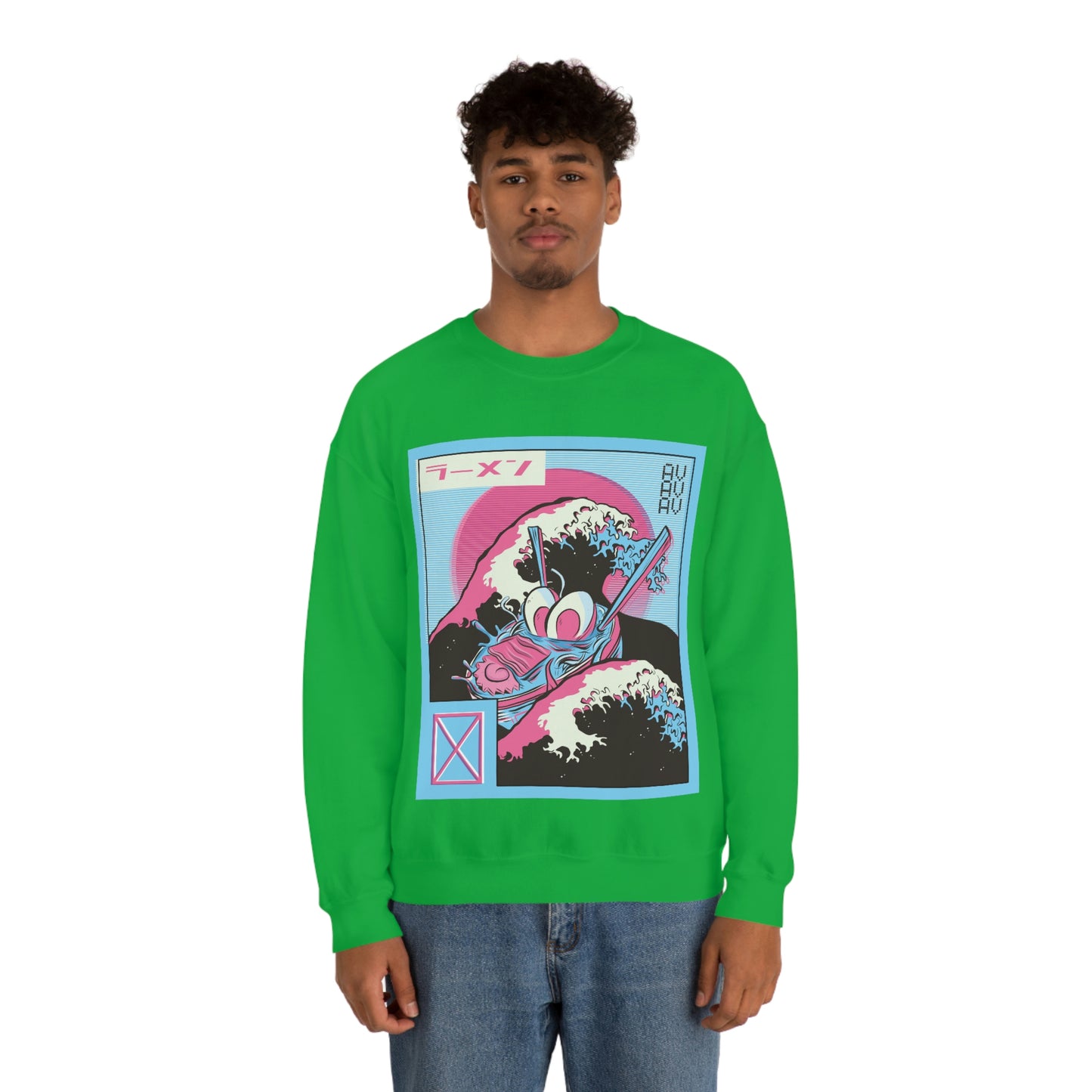 Japanese Aesthetic Ramen Wave Retrowave Sweatshirt