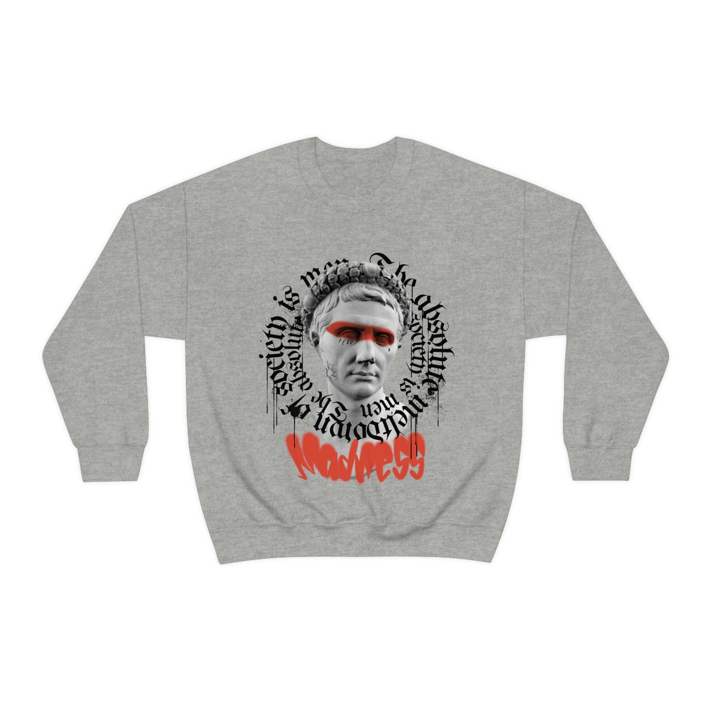 Greek Statue Graffiti Y2k Aesthetic Sweatshirt