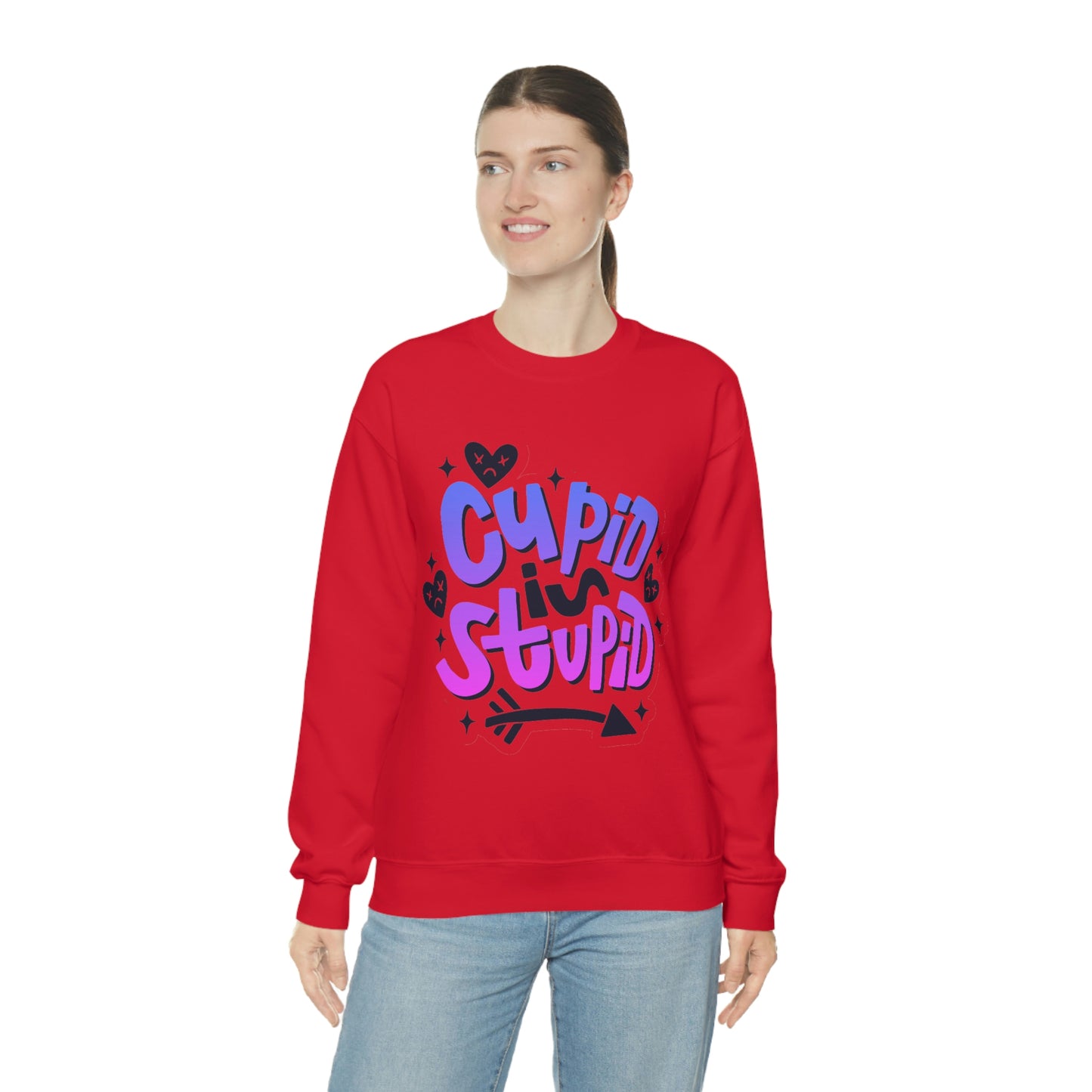 Anti Valentines Day Cupid Is Stupid Sweatshirt