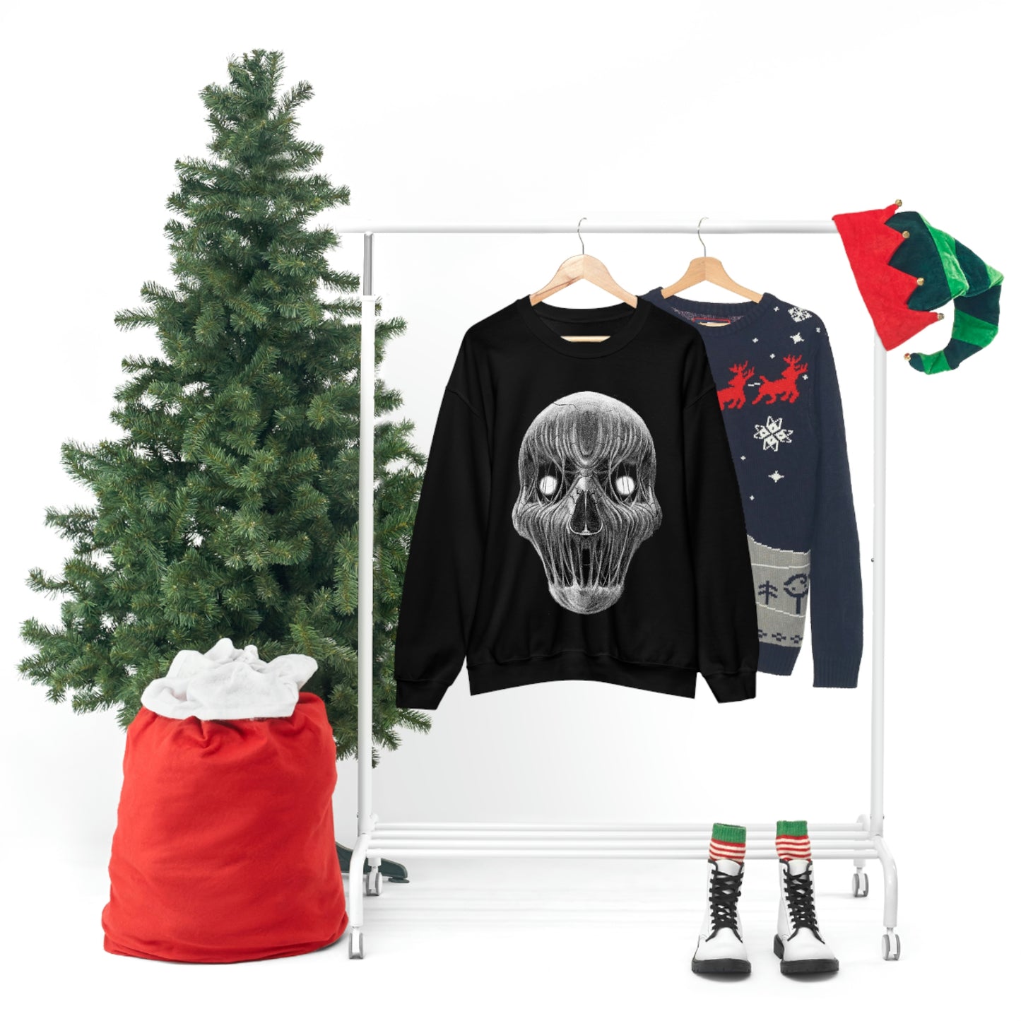 Horror Skull Goth Aesthetic Sweatshirt